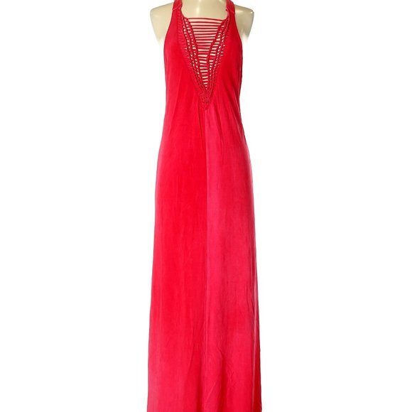 NEW $425 Catherine Malandrino Red Maxi Dress, S - Picture 1 of 3